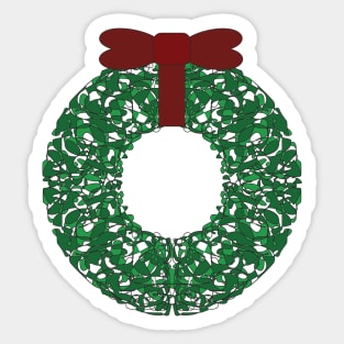 Happy holidays Christmas wreath Sticker